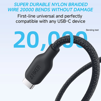 Chargeur de téléphone portable pour câble USB-C vers USB-C Anker 240W, câble de données tressé en nylon bio, respectueux de l'environnement