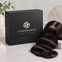 Boîte à perruques pliable de luxe personnalisée avec logo 2026, boîte d'emballage cadeau pour extensions de cheveux vierges