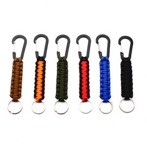 Outdoor Handmade Woven Keychain Aluminum Quick-Release Rainbow Umbrella <b>Rope</b> Mountaineering Buckle Gear Metal Keychain - Product Image 2