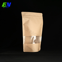 Sac en papier kraft biodégradable de qualité alimentaire pour l'emballage de grains de café, de noix, de thé et de fruits secs