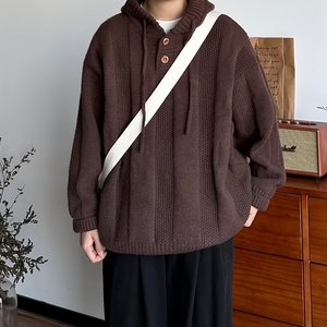Pull tricoté chaud et tendance <span class=keywords><strong>pour</strong></span> <span class=keywords><strong>homme</strong></span>, style décontracté, ample et épais, idéal <span class=keywords><strong>pour</strong></span> l'automne et l'hiver - Product Image 4