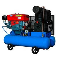 Compresseur d'air refroidi à l'eau de la barre 200L du lecteur 10 du moteur diesel 22HP pour le pulvérisateur de ciment