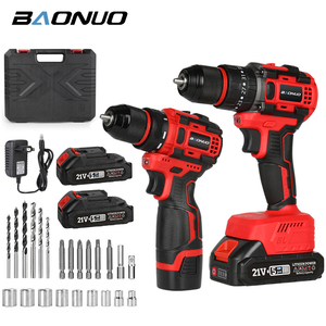 Hiệu Suất Cao Điện Khoan Không Chổi Than Cầm Tay Đa Chức Năng Lithium Khoan 21V 10000Rpm Không Dây Tác Động Khoan - Product Image 1