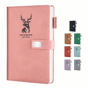 Cuaderno A5 Personalizado de Cuero PU, Diario de 160 Páginas, Cierre Magnético, Páginas Rayadas Resistentes al Agua, Calendario con Vista Semanal para Estudiantes - Product Image 1
