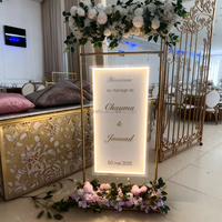 Arche lumineuse LED personnalisée ZKAI avec logo, idéale pour l'accueil, les fêtes, les mariages et comme toile de fond créative.