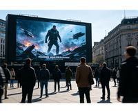 TOPvision Tam Renkli Ultra İnce IP65 Su Geçirmez Dış Mekan LED Ekran SDK 3840Hz Yenileme Hızı Toz Geçirmez Alışveriş Merkezi