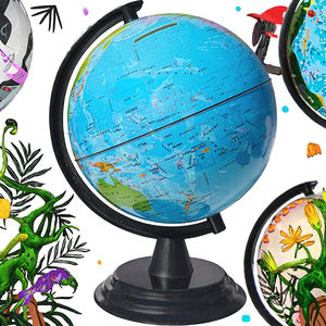 अच्छी गुणवत्ता वाले बच्चों शैक्षिक प्लास्टिक दुनिया पृथ्वी मानचित्र पिग्गी बैंक चीन में बने भूगोल के साथ - Product Image 3