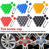Capuchons décoratifs universels pour écrous de roue de voiture 17/19/21mm, en plastique coloré, protections pour écrous, accessoires auto