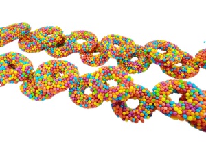 FLY Halal Fruitig & Zuur Snoepjes Non-pareils Gelatine Meerkleurige Donut Cirkel Ringvormige Knapperige <span class=keywords><strong>Gummy</strong></span> <span class=keywords><strong>Clusters</strong></span> Bulkverpakking - Product Image 5