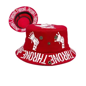 Chapeau de protection solaire à large bord pour femmes, couvre-chef rouge à la mode avec impression personnalisée
