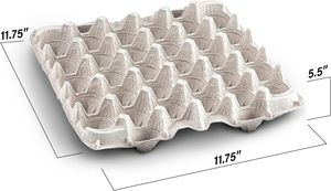 Plateaux à œufs en fibre de pulpe biodégradable, 15 pièces, pour stocker jusqu'à 30 œufs/boîtes à œufs, idéales pour créer un excellent habitat pour une colonie de cafards - Product Image 3