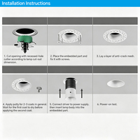 Spot LED sans cadre anti-éblouissement multi-CCT 2700K-6000K COB CRI>90Ra CE RoHS OEM ODM pour Hôtels, Bureaux, Showrooms, Magasins de Détail, Exportation