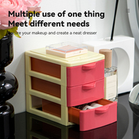Organisateur de maquillage et de bijoux écologique durable à 2/3/4/5 niveaux, boîte de rangement mini empilable multi-étages pour fournitures de bureau