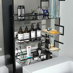 Porte-savon moderne en acier inoxydable auto-adhésif avec installation facile, monté en coin, accessoire de salle de bain ou de cuisine - Product Image 5