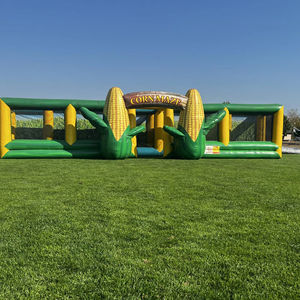 Labyrinthe de maïs gonflable commercial WINSUN Jungle Maze jeu de défi pour enfants labyrinthe laser tag à louer - Product Image 2