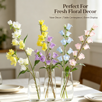 Offre Spéciale – Branches Florales Artificielles Multicolores pour Centre de Table de Mariage, Décoration de Fête et Vase – Tige de Campanule Artificielle
