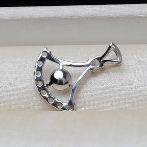 Pendentif en argent S925 en forme de ourlet de jupe avec perle de base 9-10, accessoire DIY, pendentif semi-fini en forme de pneu, breloques et pendentifs en perles 3160 - Product Image 3