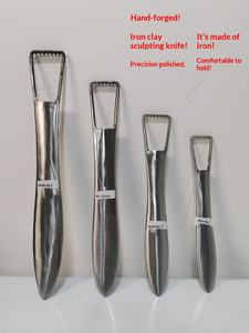 Cuchillo de Escultura Tradicional Forjado a Mano de Alta Calidad Recomendado, Raspador para Modelado de Arcilla de <span class=keywords><strong>Academia</strong></span> de Arte, Herramientas de Cerámica de Acero 45 - Product Image 1