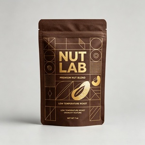 Sustainable Home <b>Compostable</b> Kraft Paper <b>Bag</b> with PBAT Interior Stand Up Pouch for Organic Snacks Custom Logo Wholesale - Product Image 1