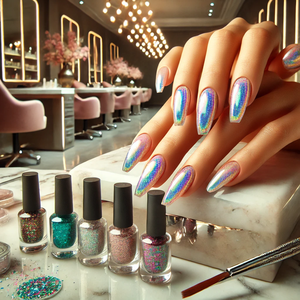 Xu hướng mới Holographic Aurora cọ xát bụi Chrome Nail bột gương Laser Tắc Kè Hoa Ngọc Trai sắc tố Chromium Tint cho móng tay nghệ thuật - Product Image 6
