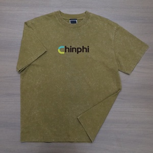 T-shirt d'été épais imprimé et brodé, style Hip Hop Streetwear, coupe oversize en coton, personnalisable - Product Image 1