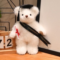 Boneka Beruang Teddy Wisuda Grosir, Topi Merah, Sertifikat, Selempang, Logo Custom, Boneka Beruang Isi Dakron, Hadiah Kenang-kenangan Wisuda untuk Mahasiswa