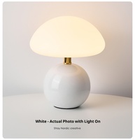 Lampe de table USB en céramique de poterie italienne moderne avec 3 températures de couleur et 9 niveaux d'intensité variable pour bureau de chambre à coucher