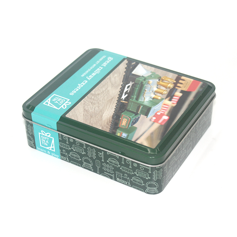 Personnalisé Imprimé De Noël Petit Vide À Couvercle Articulé Peut Bonbons Chocolat Cookie Jeu Ensemble Emballage Cadeau Boîte