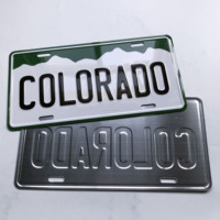 Plaque d'immatriculation personnalisée en aluminium gaufré, format US, vierge, pour décoration automobile