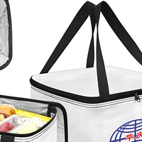 Sac isotherme non tissé réutilisable, sac à lunch thermique, sac de transport portable pour pique-nique, restauration et plats à emporter