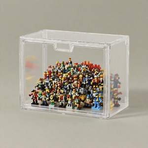 Caja de almacenamiento magnética de plástico transparente a prueba de polvo | Estuche de ahorro de espacio para Lego, modelos <span class=keywords><strong>Gundam</strong></span> y exhibición de zapatos - Product Image 4