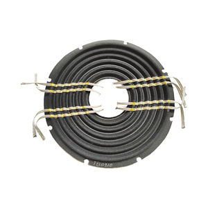 10インチ x 3インチ ノメックス3層スパイダー、ダブル織りティンセル付き、デュアルボイスコイル用フラットリード TB0310 - Product Image 1