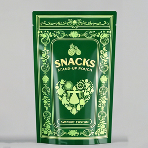 Custom Printed Stand Up Pouch Food Grade Resealable Ziplock Snack <b>Packaging</b> <b>Bag</b> - Product Image 5