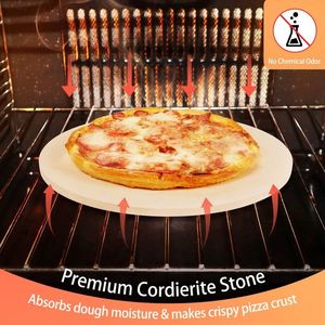 Piedra para Hornear <span class=keywords><strong>Pizza</strong></span> de Acero Inoxidable de 15 Pulgadas, Media Luna, <span class=keywords><strong>la</strong></span> <span class=keywords><strong>Más</strong></span> <span class=keywords><strong>Grande</strong></span>, Giratoria, de Doble Cara, con Asas, para Hornear Productos Grandes y Pequeños - Product Image 5