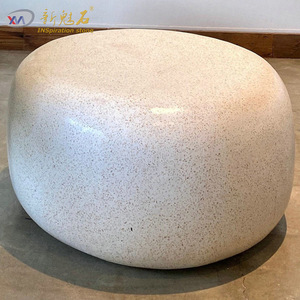 Nuevo Taburete Redondo de Terrazo Magic Stone, Banco de Hormigón para Exteriores, para Cafetería, Restaurante, Instalación Artística - Product Image 2