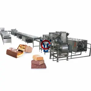 Máquina automática para hacer barras de chocolate, línea de producción de barras de proteína