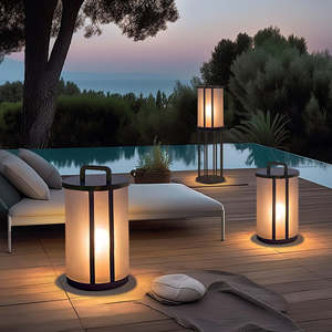 Lanterne d'extérieur en acier inoxydable et acrylique, style nordique, pour villa, jardin, patio, lumière d'ambiance, lampe décorative au sol, étanche, lampadaire <span class=keywords><strong>LED</strong></span> - Product Image 6