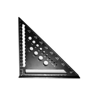 Transportador profesional 7 pulgadas aleación <span class=keywords><strong>de</strong></span> <span class=keywords><strong>aluminio</strong></span> carpintería triángulo <span class=keywords><strong>regla</strong></span> métrica pulgadas 90 grados 45 grados cuadrado triángulo <span class=keywords><strong>regla</strong></span> - Product Image 5