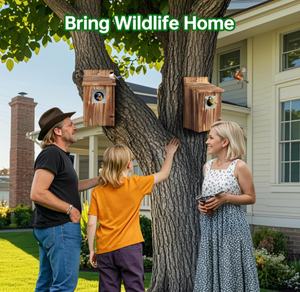 Yeni Tasarım Ahşap Kuş Yuvaları, Mavi Kuş, Şakrak Kuşu, Kırlangıç, İspinoz için Metal Yırtıcı Hayvan Korumalı, Dış Mekan İçin, Kolay Temizlenir - Product Image 6