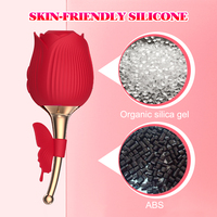 Vibrateur à succion en forme de fleur de rose Yequ, en silicone, étanche IPX5, rechargeable magnétique, stimulateur de succion clitoridien, pour femmes adultes