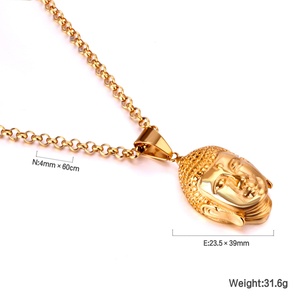 Collares de moda con cadena larga dorada, estilo hip hop, con colgante de ancla y timón - Product Image 2