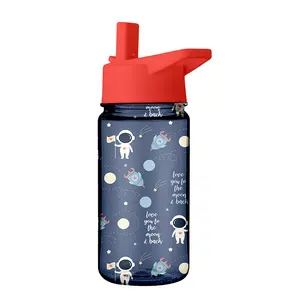 热卖定制环保双酚a免费儿童塑料Tritan水瓶带吸管盖