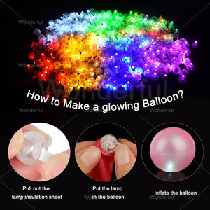 Bán buôn Mini <span class=keywords><strong>LED</strong></span> flash bóng đèn nhiều màu sáng Vòng đèn cho Giáng sinh Wedding party bóng trang trí ánh sáng - Product Image 4