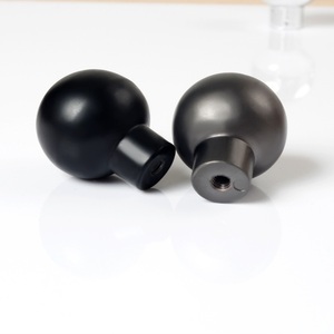 Poignées de meuble rondes modernes en alliage de zinc, poignée de porte dorée à trou unique pour commode et tiroir, vente directe d'usine - Product Image 4