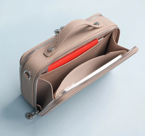 Estuche de Maquillaje Portátil Personalizable con Logotipo Personalizado, Bolsa de Cosméticos de Piel Sintética Pebble, Estuche Cosmético Cruzado para Mujer - Product Image 2