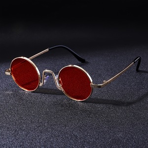 Wholesale Retro Punk Round Metal Sunglasses Uv400 Protection Shades Classic Small Circle Sunglasses Unisex - Product Image 5