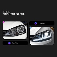 Conjunto de Faros Delanteros LED para Automóvil Volkswagen VW Golf 7 MK7 7.5 GTI, Accesorios para Automóvil, Faros Proyectores 2013-2020