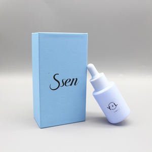 Botella cuentagotas de cristal de suero de aceite esencial de pelo de barba cilindro envase cosmético cuidado de la piel 30ml con cuentagotas - Product Image 6