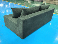 Modernes Hochdichtes Schaumstoff-Modulsofa mit Zwei Sitzen und Stoffbezug für Apartment-Wohnzimmer