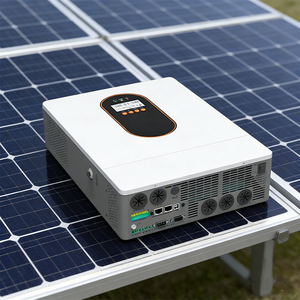 ระบบควบคุมการเชื่อมต่อแบบขนาน รุ่น On/Off Grid 12KW คลื่นไซน์บริสุทธิ์ 2 MPPT หน้าจอ LCD พร้อมพอร์ต USB/WIFI/RS485 รองรับการสื่อสาร ES=12KW ประสิทธิภาพการแปลงพลังงานสูง - Product Image 1
